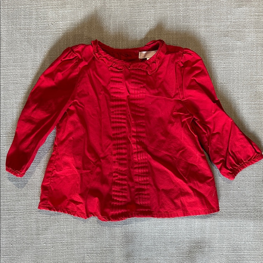 Janie and Jack Vibrant Red Blouse